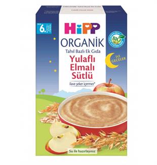 Hipp Organik İyi Geceler Sütlü Yulaflı Elmalı Tahıl Bazlı Ek Gıda 250gr 