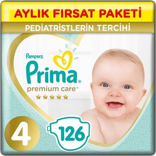 Prima Premium Care Aylık Fırsat Paketi 4 Beden 126 Adet 