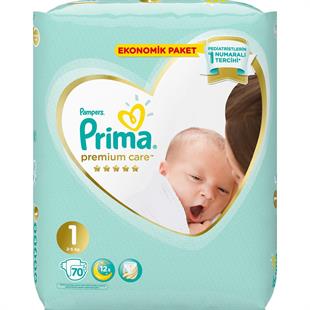 Prima Premium Care Bebek Bezi Ekonomik Paket 1 Beden 70 Adet 
