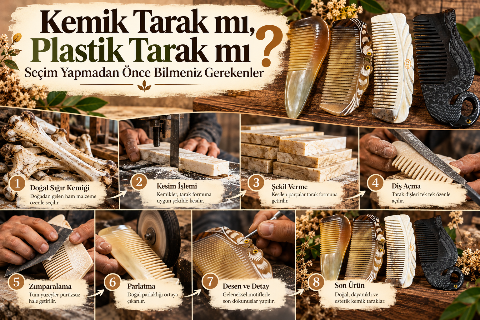 Kemik Tarak mı, Plastik Tarak mı? Seçim Yapmadan Önce Bilmeniz Gerekenler