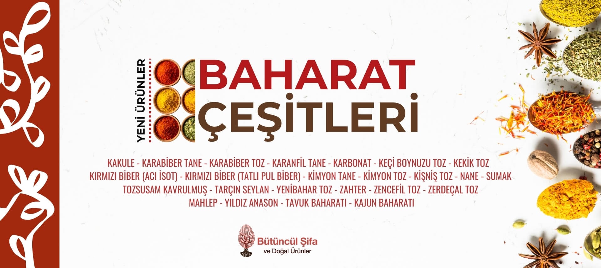 Baharat Çeşitleri Bütüncül Şifa