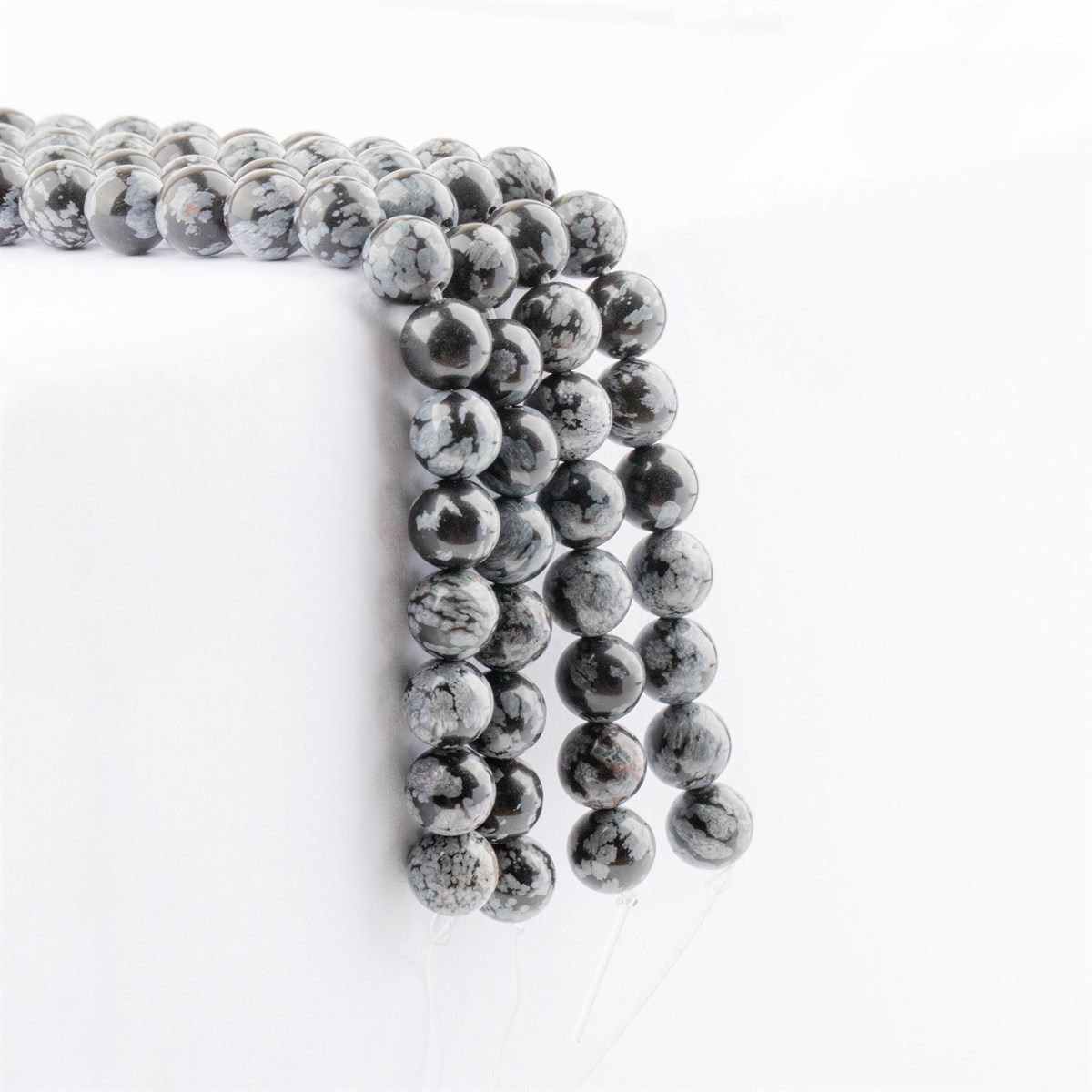 Benekli Obsidyen Doğal Taş Dizi 8mm