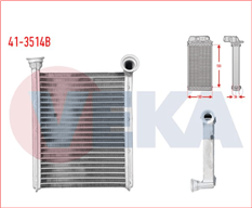 KALORIFER RADYATORU BRAZING (5.5MM FIN) CLIO IV 1.5 DCI 2012- 271153553R-VEKA-RENAULT