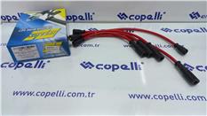 (3163PK)BUJI+BOBIN KABLO SETI (PERFORMANS-KIRMIZI) 8mm) 131 1.6 EDKS-HELLUX-TOFAS