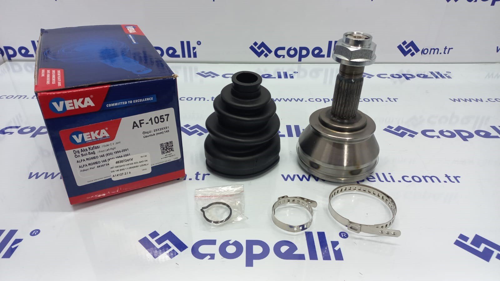 46307241V - (AF-1057)AKS KAFASI SOL-SAG ON DIS 145 (930) 1.4 25X25X51 UZUNLUK 143mm 1994-2001 / VEKA