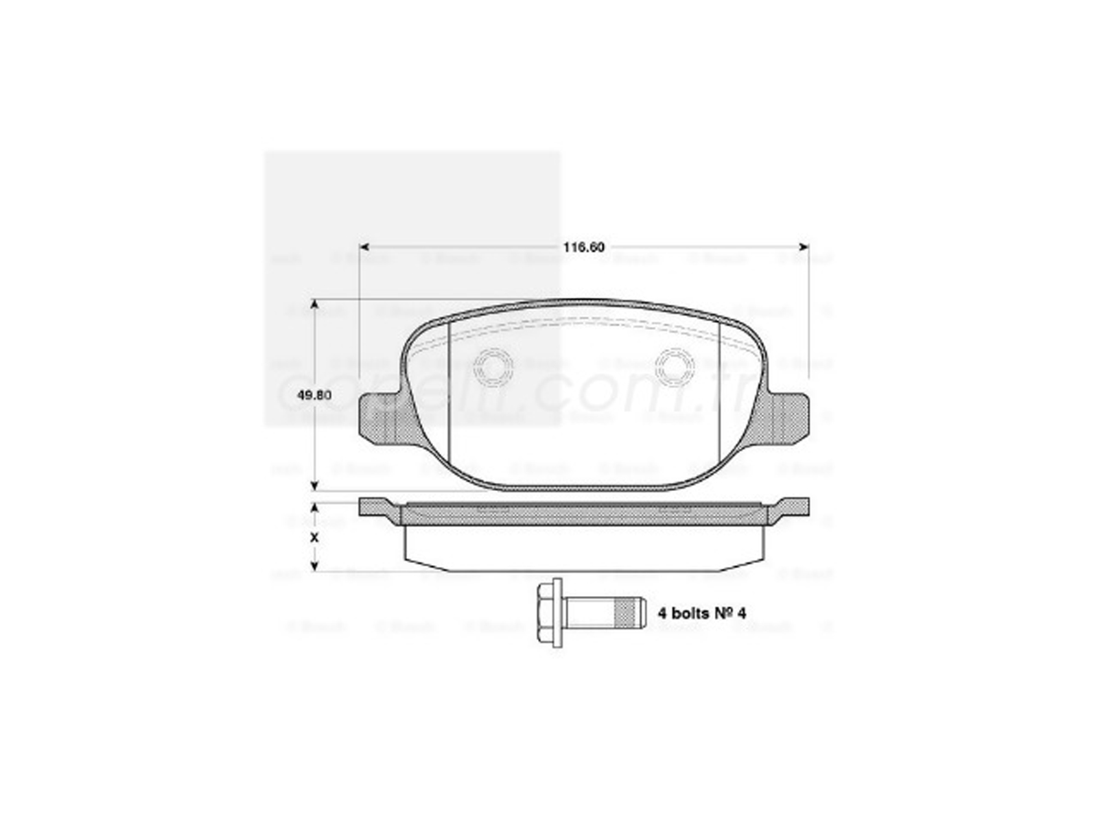 77363818B - (0986424775)FREN BALATA TK. ARKA - 159(0986TB3122) / BOSCH