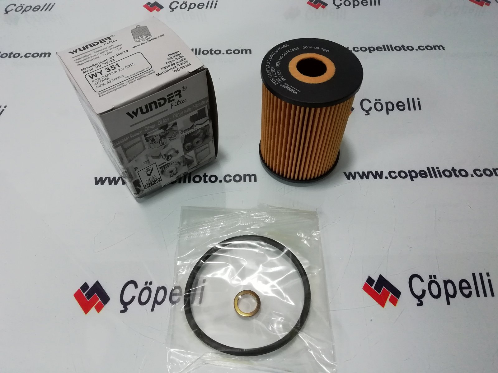 WY 351 - YAG FILTRESI, CAPTIVA 2.0 CDTI, ANTARA  93743595 -SO 941/E-HU 719/3X-OX 355/3D- (SO-941 )(EFO343595) / WUNDER