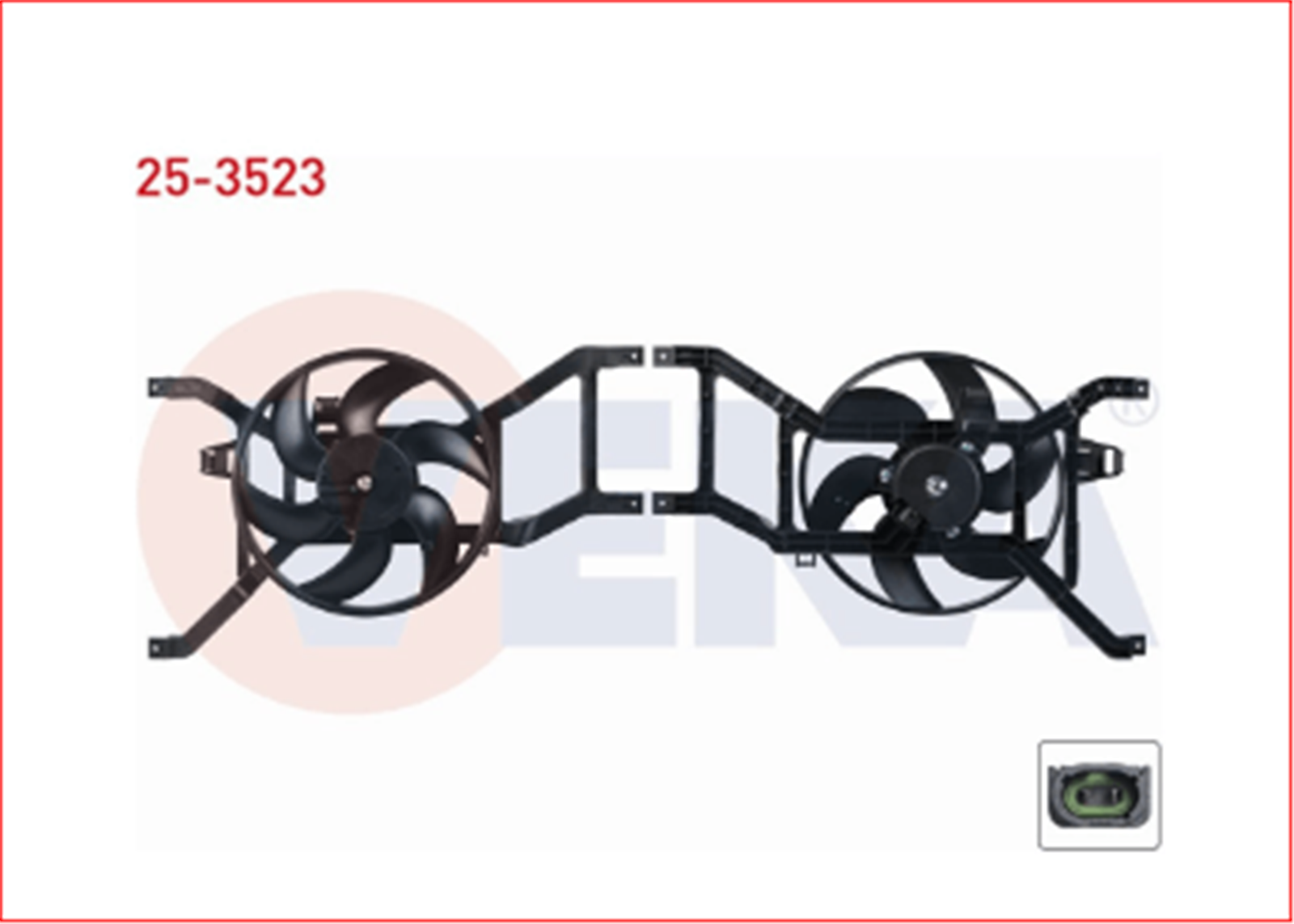 VEKA-25-3523 - FAN MOTORU DAVLUMBAZLI TEK FANLI LOGAN 1.2i 1.4i -1.6i 1.5 DCI 2004 SANDERO 1.2i 1.4i -VEKA-DACIA / VEKA