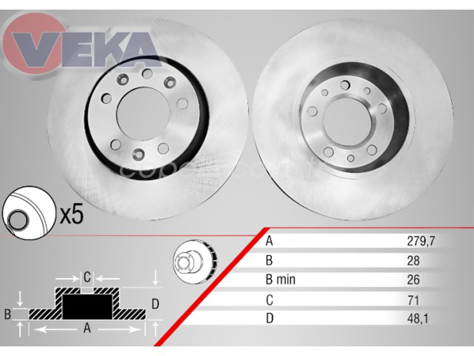 1401416880V - (13-1821)FREN DISKI,ON TEK-2007 SCUDO (BD-FI022)9467548387;(BD-FI022) / VEKA