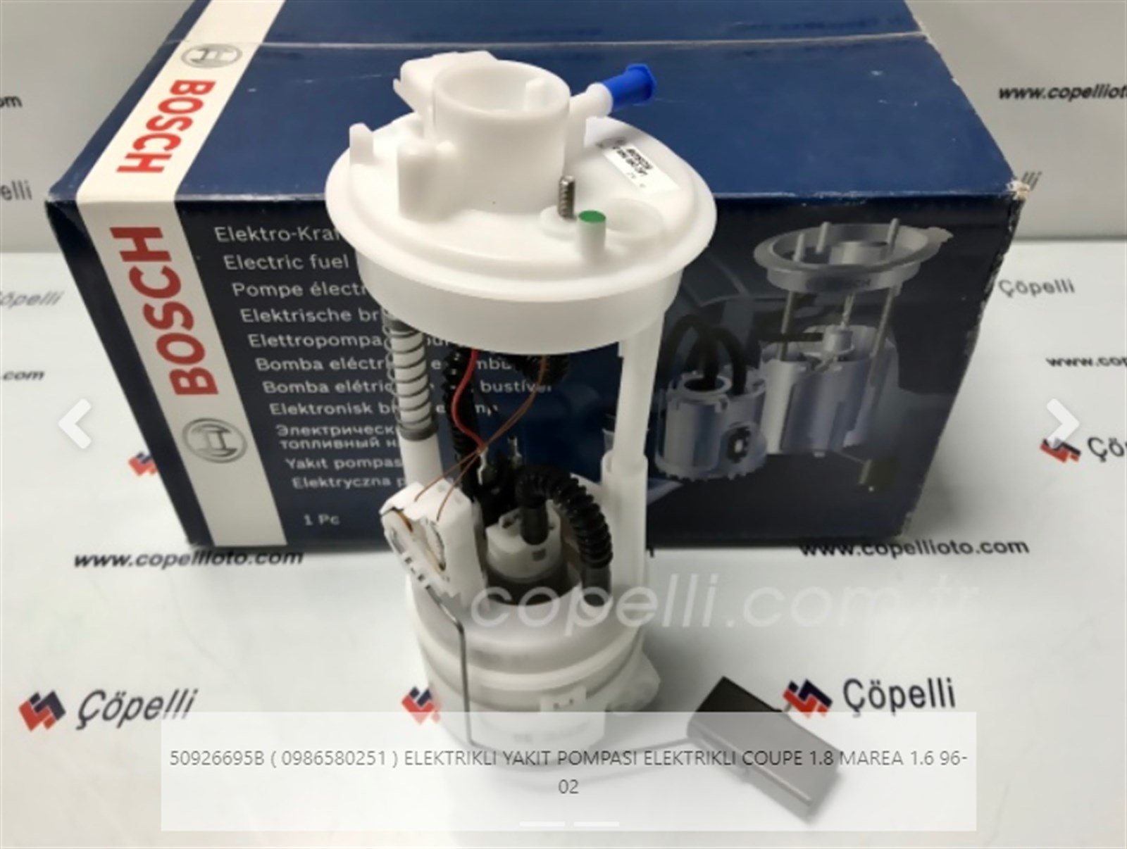 50926695B - ( 0986580251 ) ELEKTRIKLI YAKIT POMPASI ELEKTRIKLI COUPE 1.8 MAREA 1.6 96-02 / BOSCH