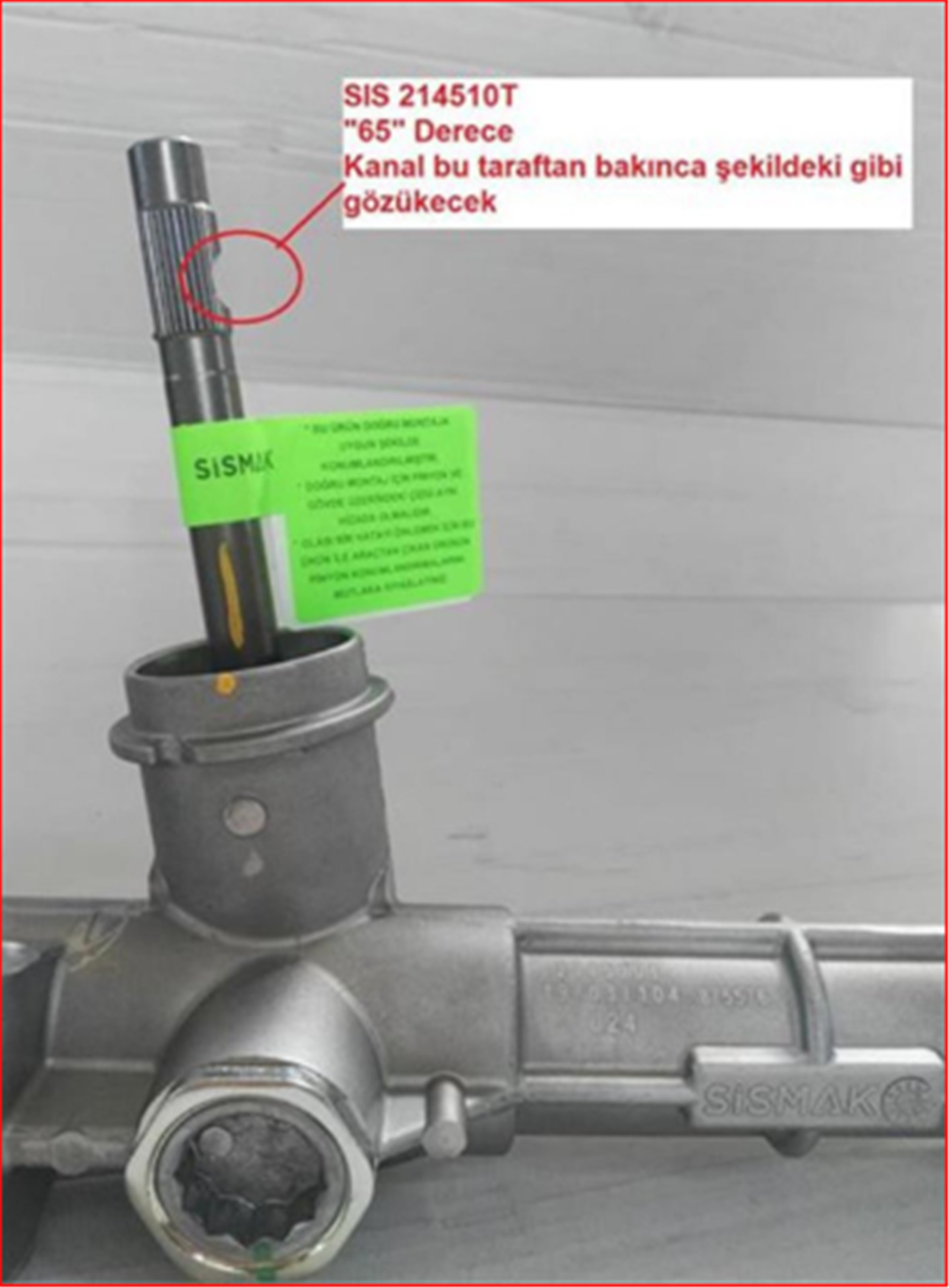 52014014-S - (214510T)DIREKSIYON KUTUSU ELEKTRIKLI EPS(ROT BAS'LI)2015>EGEA (PINYON 101.5mm TUR 2.84)65 DERECE-SISMAK-FIAT / SISMAK