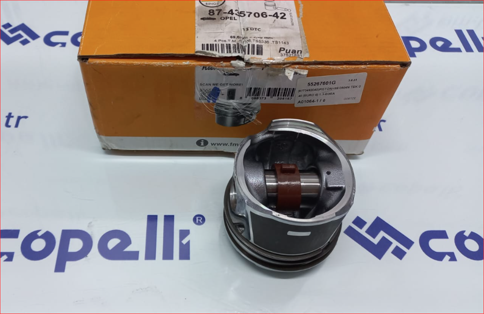 55267601G - (8773462040)PISTON+SEGMAN TEK 0.40 (EURO 6) 1.3-EGEA (8773463040)-GOETZE-FIAT / GOETZE