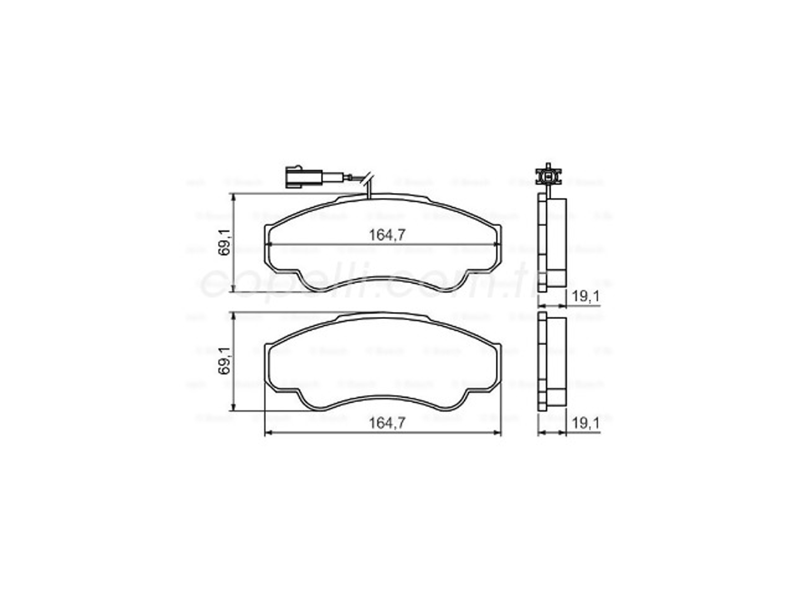77362216B - (0986424769) ON FREN BALATASI 23919 DUCATO 2.3 JTD 2.8 JTD IKAZ KABLOLU / BOSCH