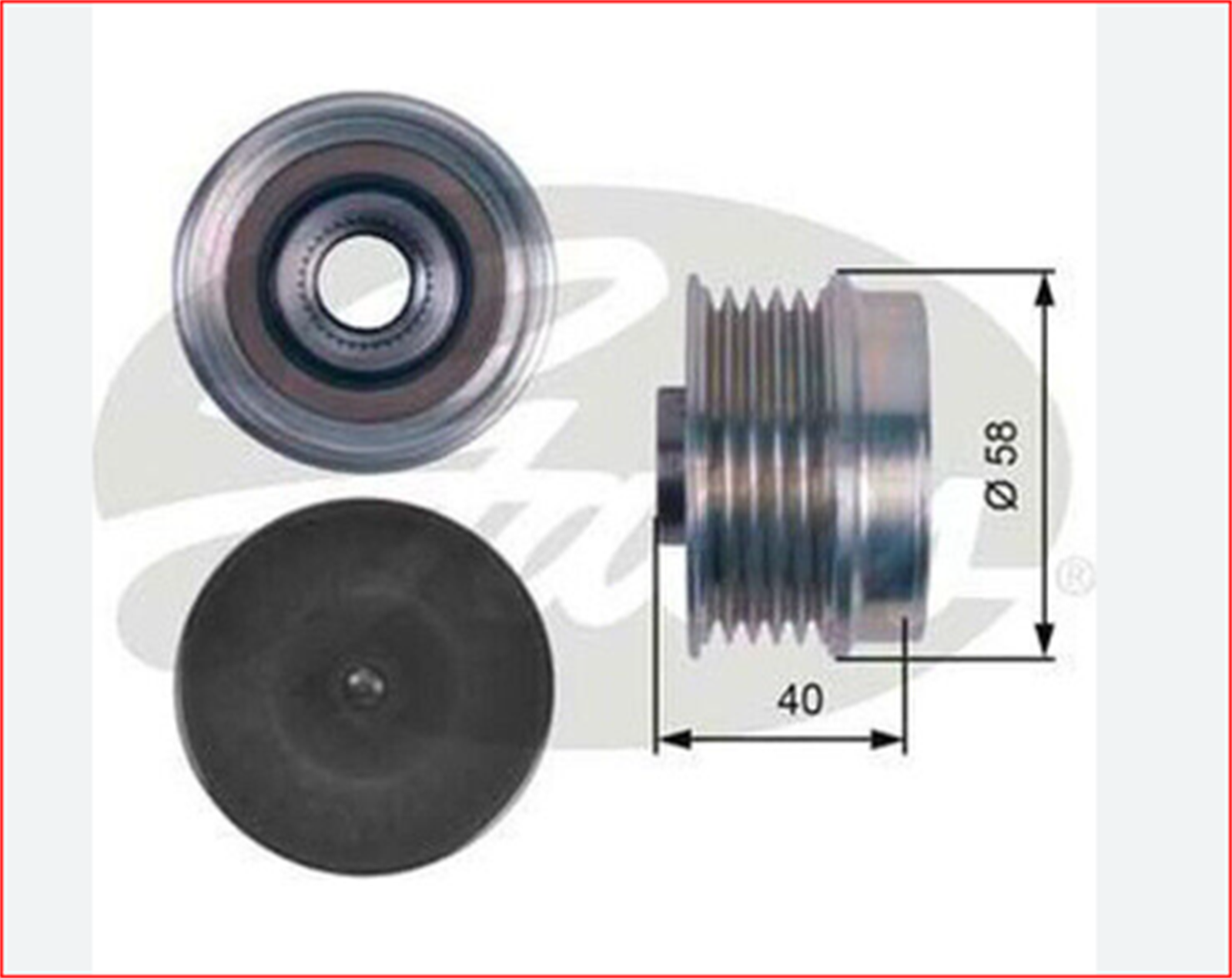 77364616G - (OAP7132)ALTERNATOR KASNAGI 1.4 TJET ALFA ROMEO BRAVO II, DOBLO,LINEA, PANDA, GRANDE PUNTO, 5 / GATES