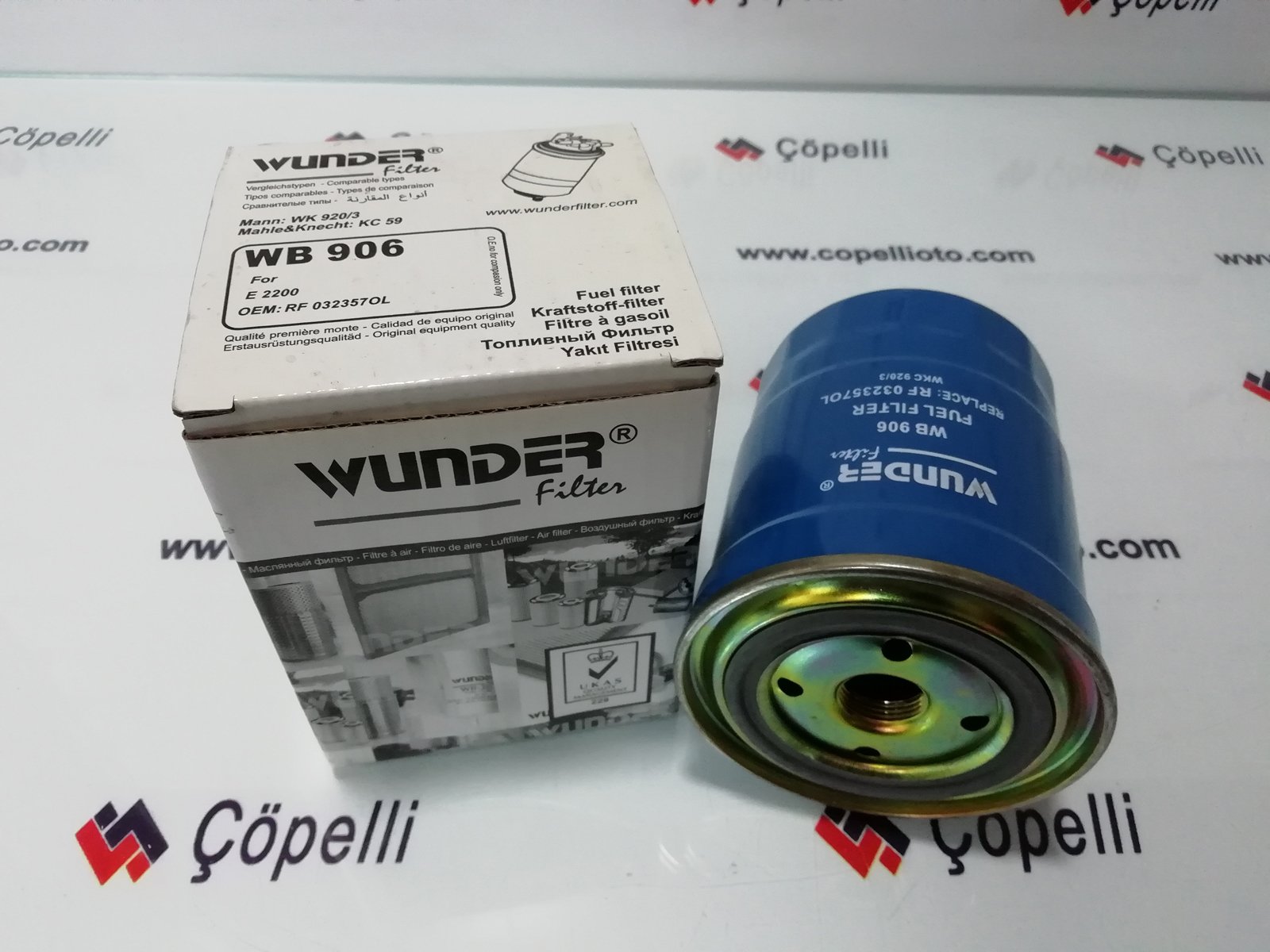 WB 906 - MAZOT FILTRESI, BONGO - PREGIO - KOBRA RF0323570 -WK 920/3-KC 59 (SF-193 ) / WUNDER