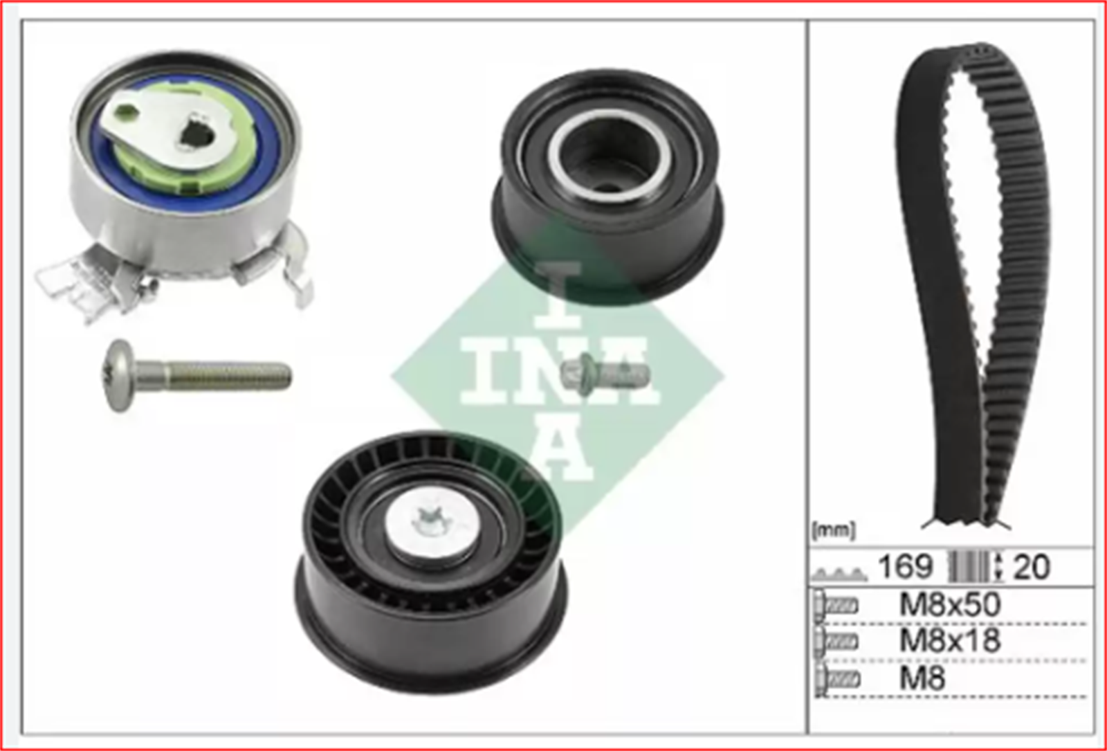 530007810 - EKSANTRIK GERGI KITI ASTRA F (92-98)-G-H-CORSA C (01-07)-VECTRA C (01-08) 1.6-1.8 16V 98- 530007810 / INA