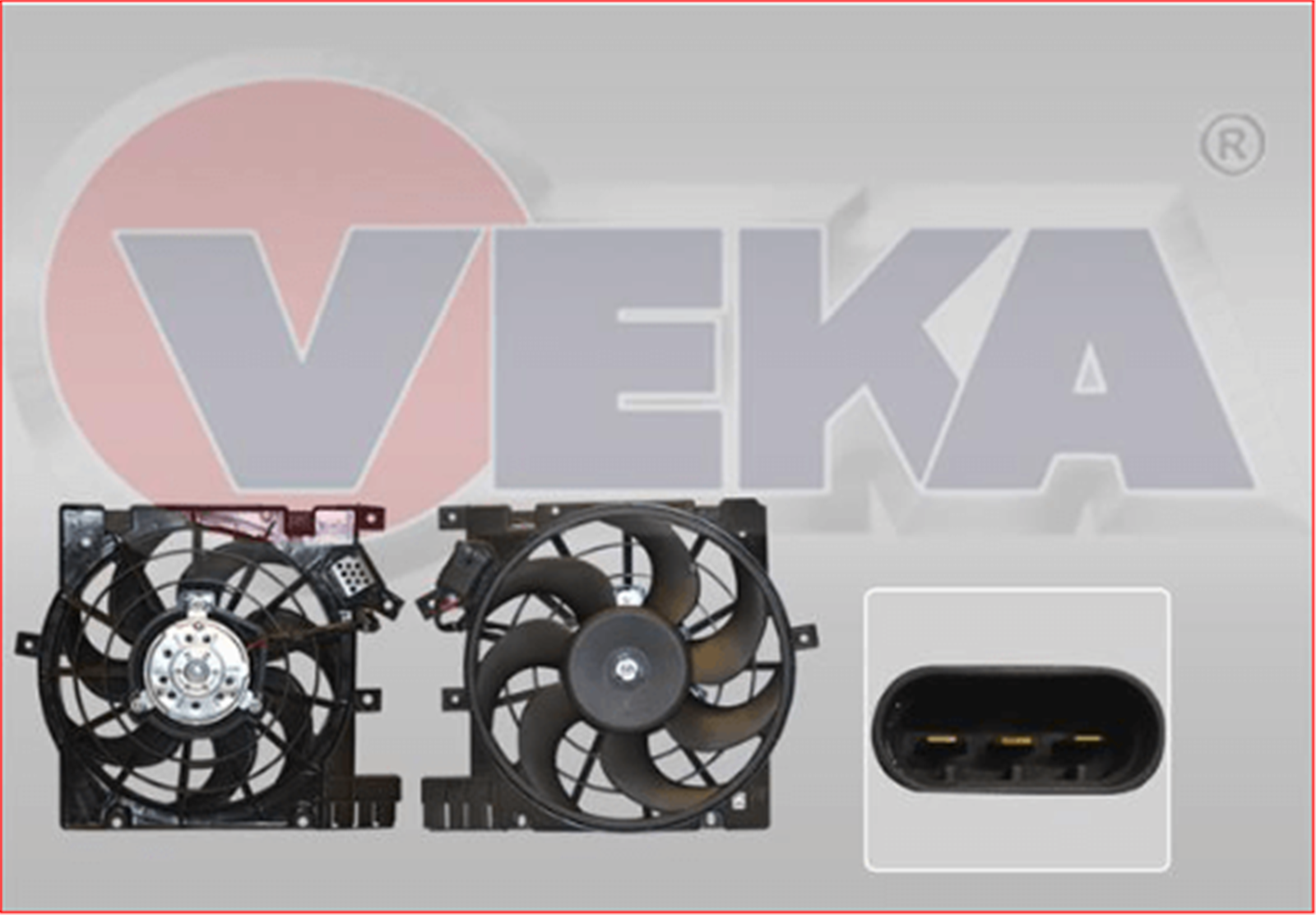 VEKA-25-3217 - FAN MOTORU KLIMA RADYATORU (ITMELI) DAVLUMBAZLI TEK FAN OPEL ASTRA H 1.3 CDTI (Z13DTH) 2004-2006-VEKA-OPEL / VEKA