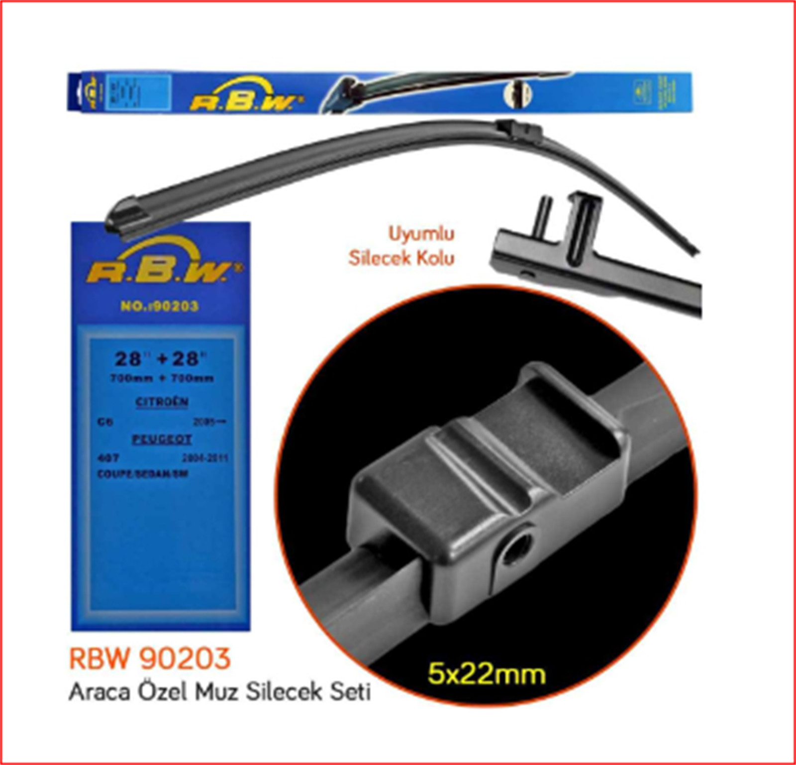 RBW-90203 - MUZ TIP SILGI SUPURGELERI 407 28 INCH+28 INCH / RBW