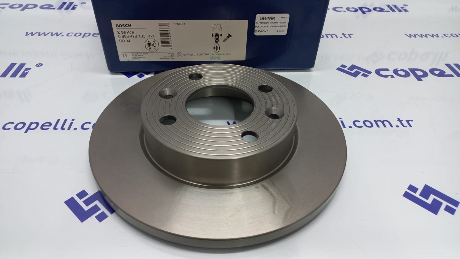 0986478105 - ON FREN DISKI TEK R9 R11 7700704705 7701204282 7700704705 7700704705,7701204282 / BOSCH