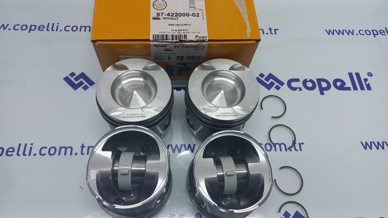 8771970STD000G - PISTON SEGMAN STD 84MM TRAFIC II LAGUNA II LAGUNA3 2.0 DCI 08.05> / GOETZE