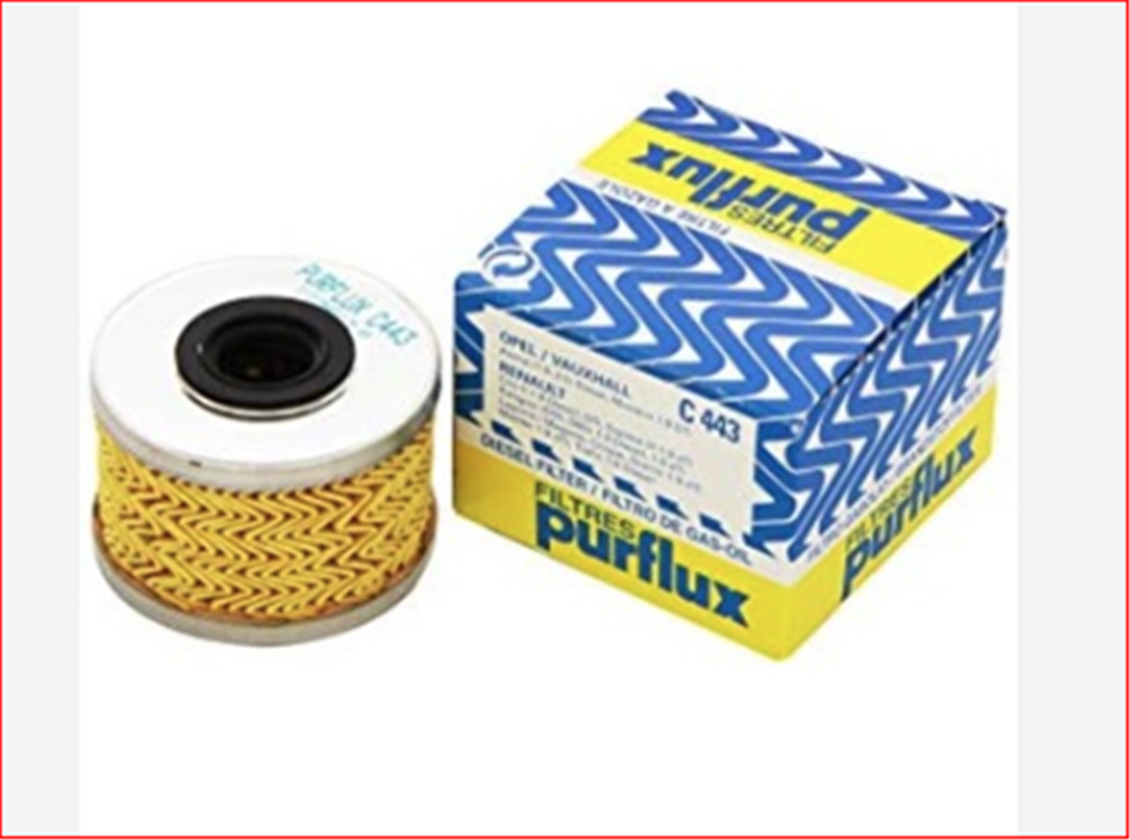 C443 - MAZOT FILTRESI KANGOO 04- 1.9D ( 7701043620 )-PURFLUX-RENAULT / PURFLUX