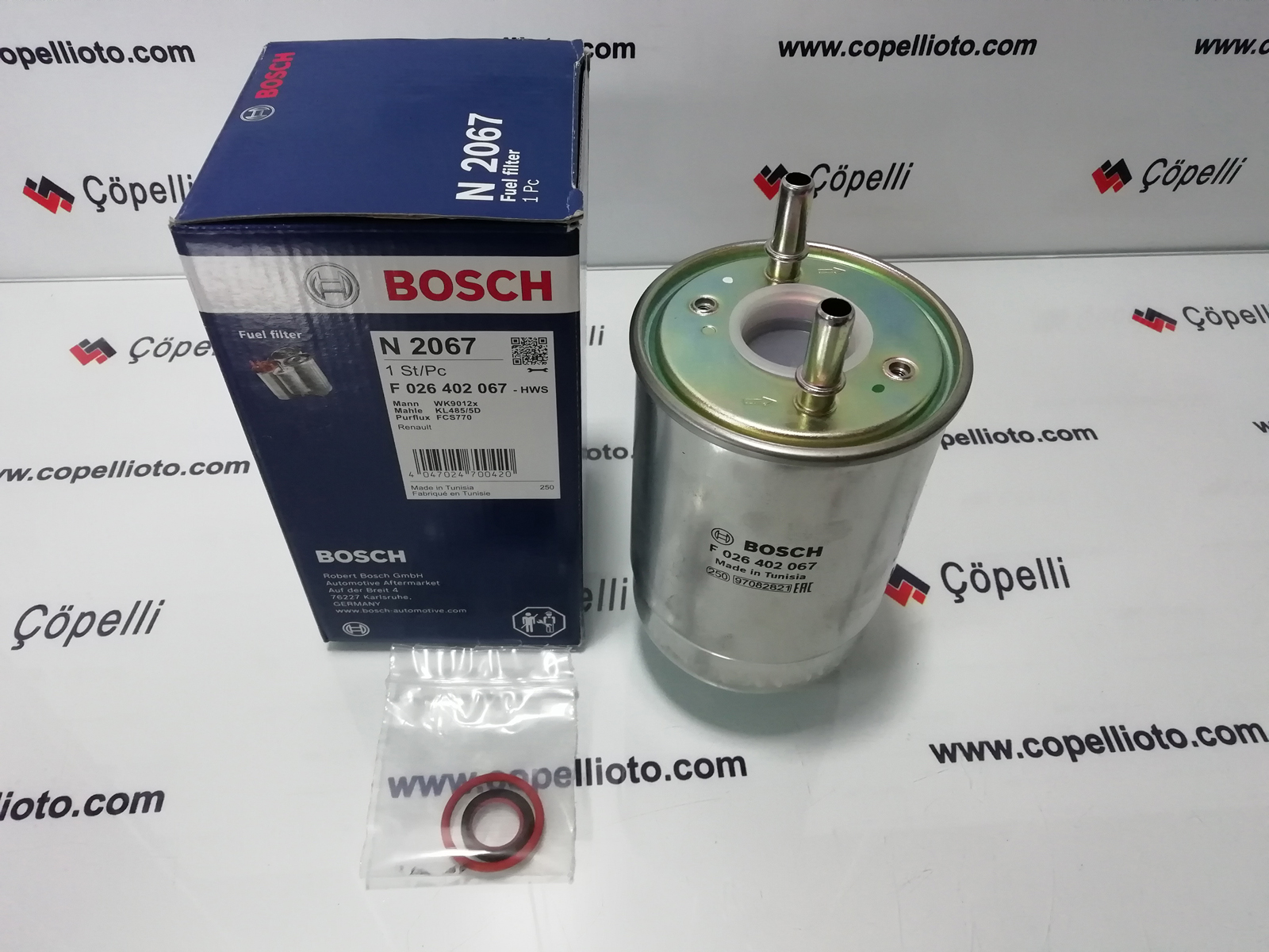 F026402067 - YAKIT FILTRESI FLUENCE MEGANE III 1.5 DCI 164009384 7701478821 8201046788 8201015126 8201015125 1541 / BOSCH