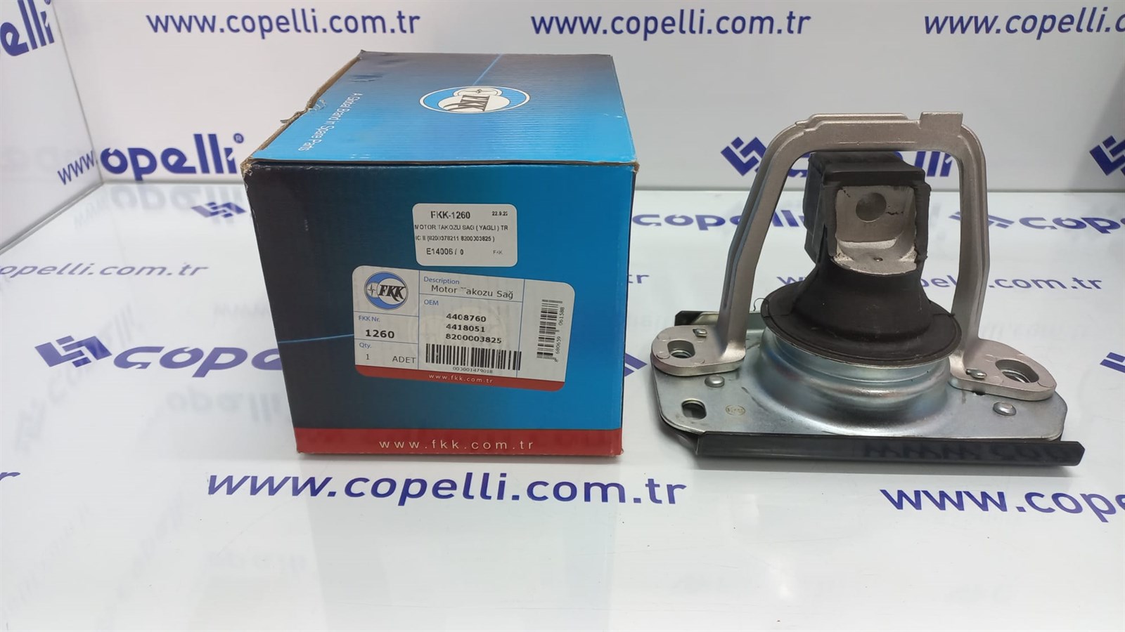 FKK-1260 - MOTOR TAKOZU SAG ( YAGLI ) TRAFIC II (8200378211 8200003825 ) / FKK