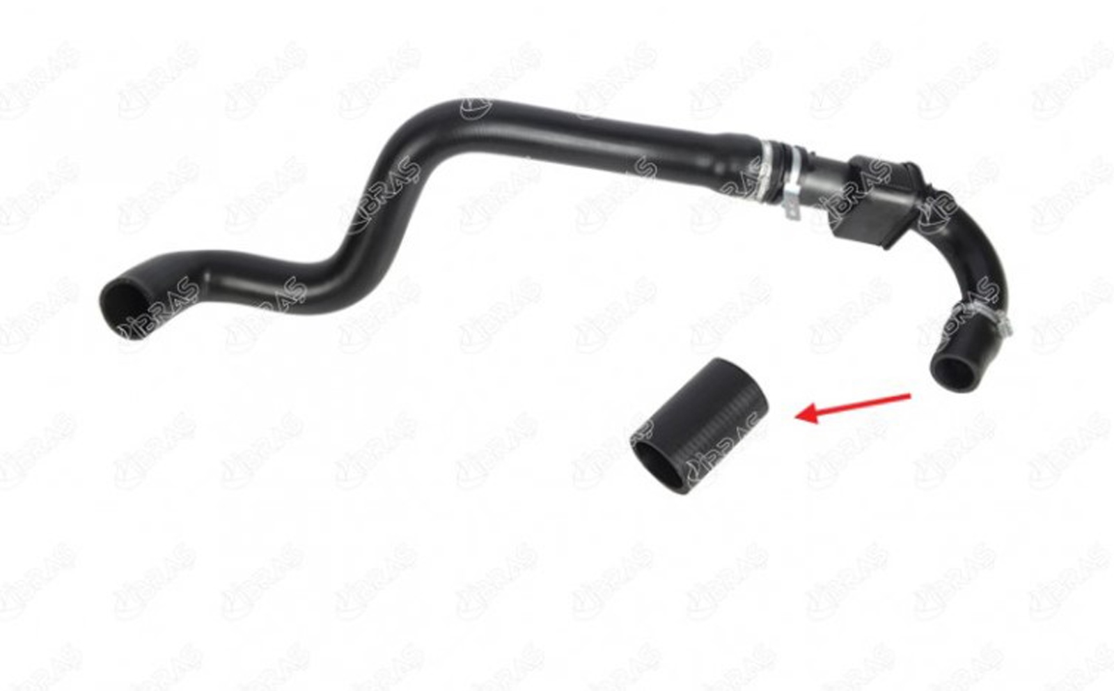 IBRAS-11159 - TURBO HORTUM KUCUK PLASTIK PARCA HARIC 38mm x 48mm = 7cm 1.5 DCI LOGAN I SANDERO I MEGANE II SCENIC / IBRAS