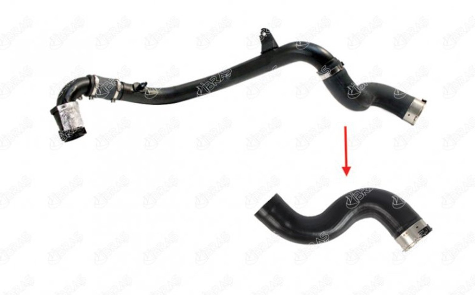 IBRAS-11585 - TURBO GIRIS HORTUMU BUYUK PLASTIK PARCA HARIC MEGANE III SCENIC III 1.9 DCI 8200962920 / IBRAS