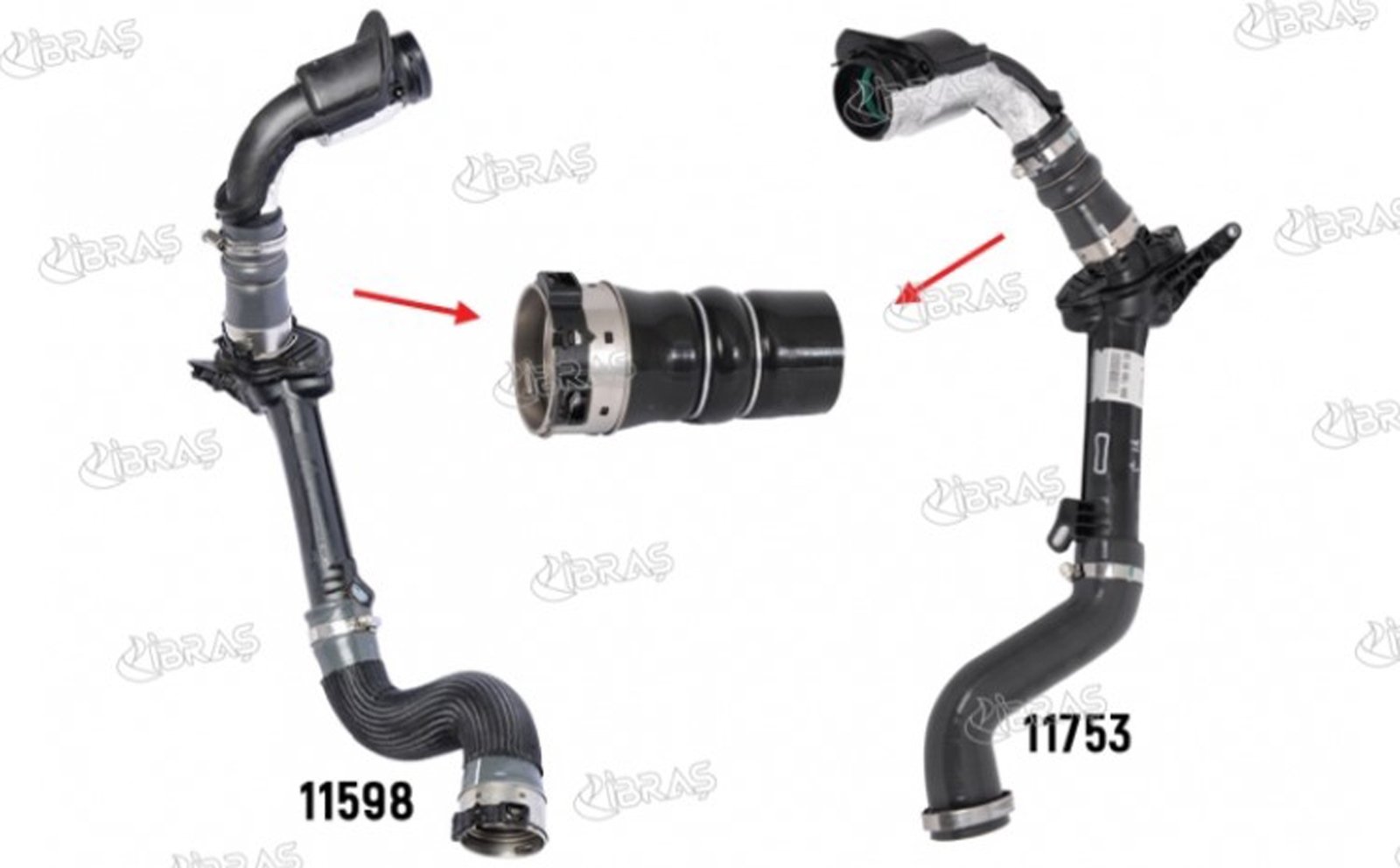 IBRAS-11599 - TURBO HORTUMU KUCUK PLASTIK PARCA HARIC MEGANE III 1.5 DCI FLUENCE KANGOO II 144602487R 8200687468 / IBRAS