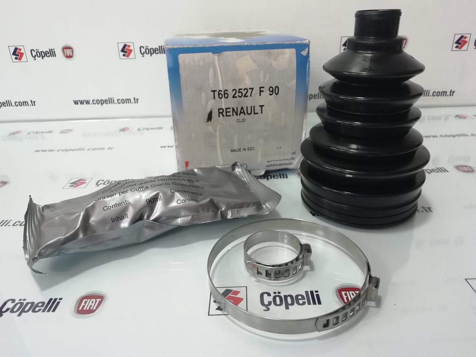 T66 2527F90 - AKS DIS KITI (KORUK+2KELEPCE+GRES) CLIO 90-98 1.4 E7J ( T66 2527B@GOM) 1603189 / GOMET