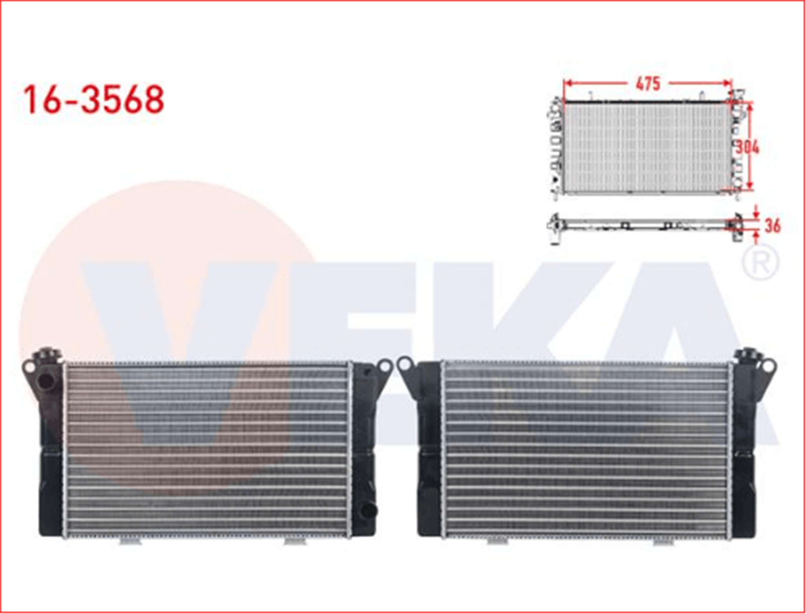 VEKA-16-3568 - SU RADYATORU MEKANIK 3 SIRA SUPER R12 1.3 1.4 1971-2000 (7702189027 7700571627)-VEKA-RENAULT / VEKA