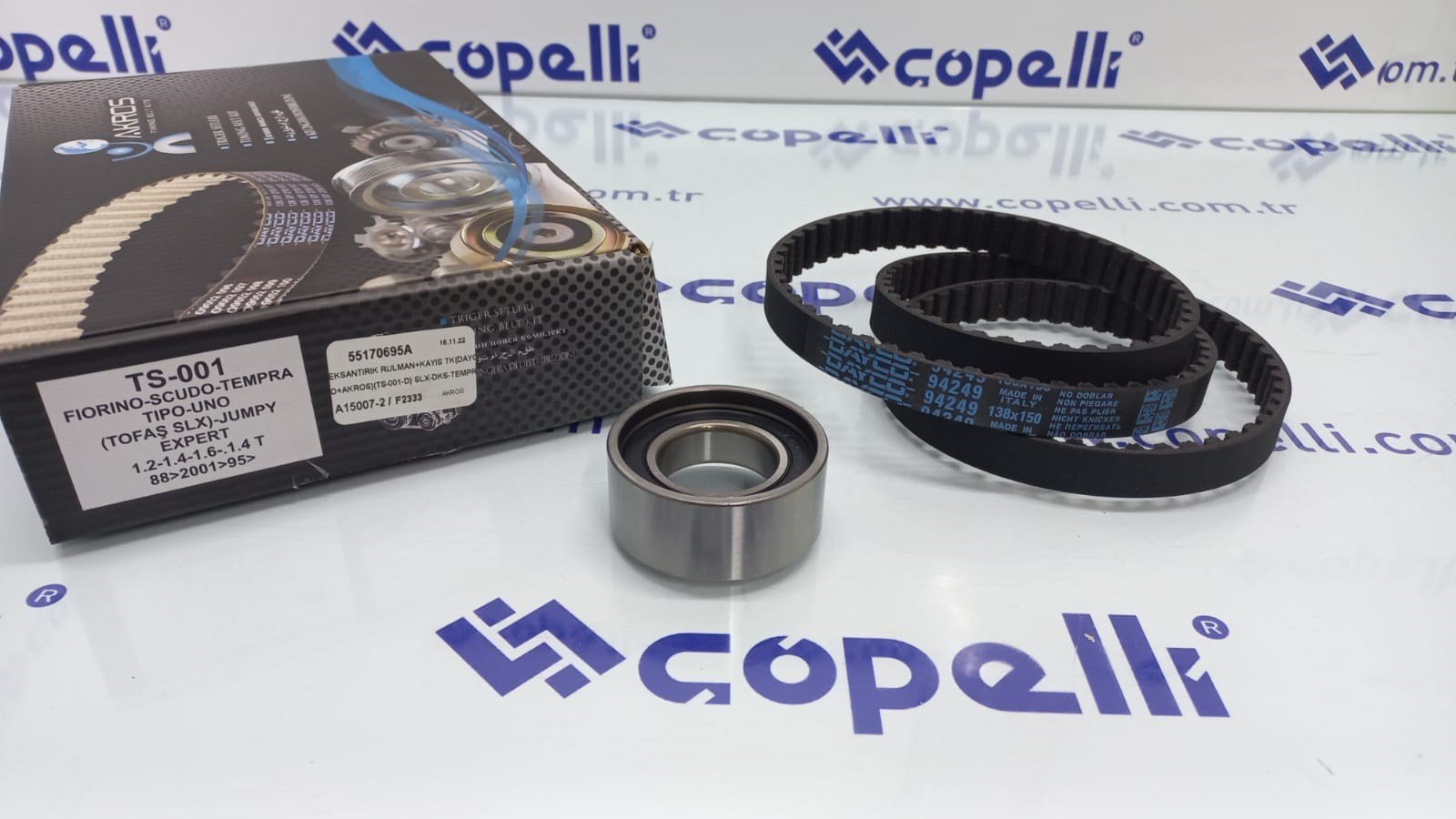 55170695A - EKSANTIRIK RULMAN+KAYIS TK(DAYCO+AKROS)(TS-001-D) SLX-DKS-TEMPRA-TIPO-UNO-1.4-PALIO / AKROS