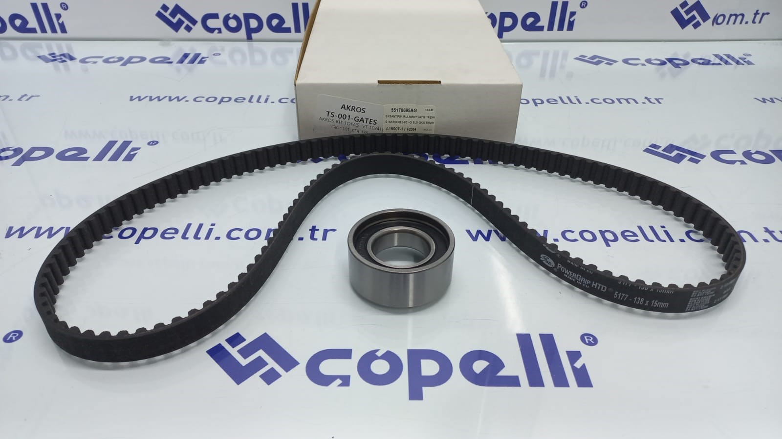 55170695AG - EKSANTIRIK RULMAN+KAYIS TK(GATES+AKROS)TS-001-G SLX-DKS-TEMPRA-TIPO-UNO-1.4-PALIO / AKROS