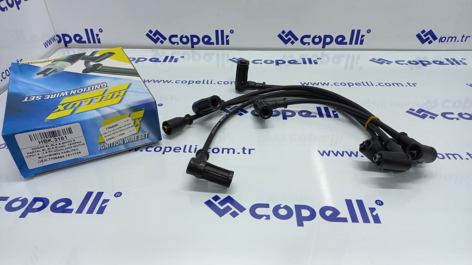 7706494H - ( HBK-3161 ) BUJI KABLO SETIDKS (DOGAN KARTAL SAHIN) UZUNLAMA MOTOR 1.6 8V / HELLUX