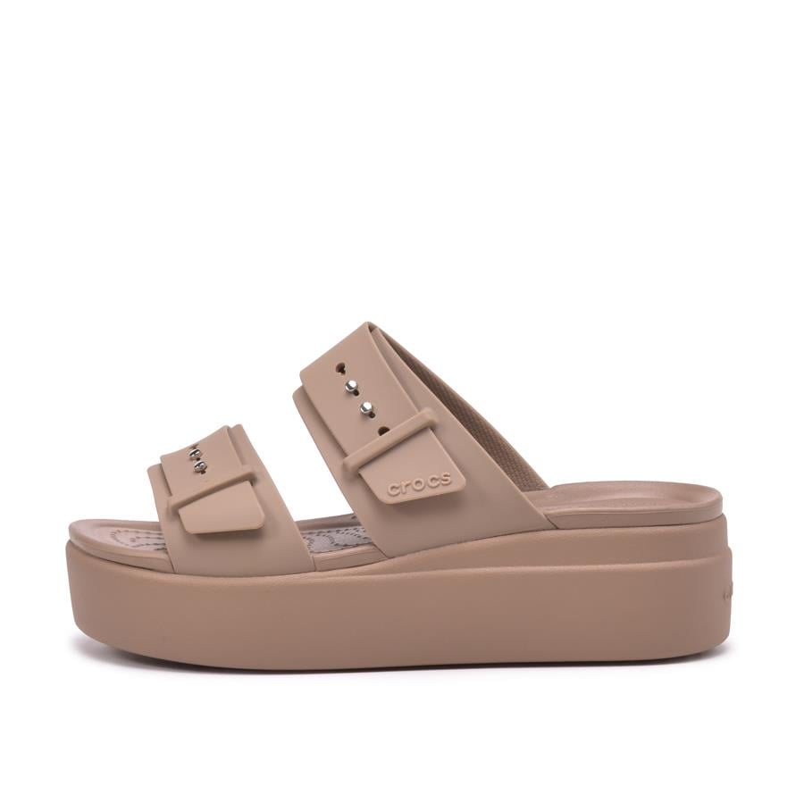 Crocs Brooklyn Buckle Lowwdg Latte Wmn's Terlik 207431-2Q9