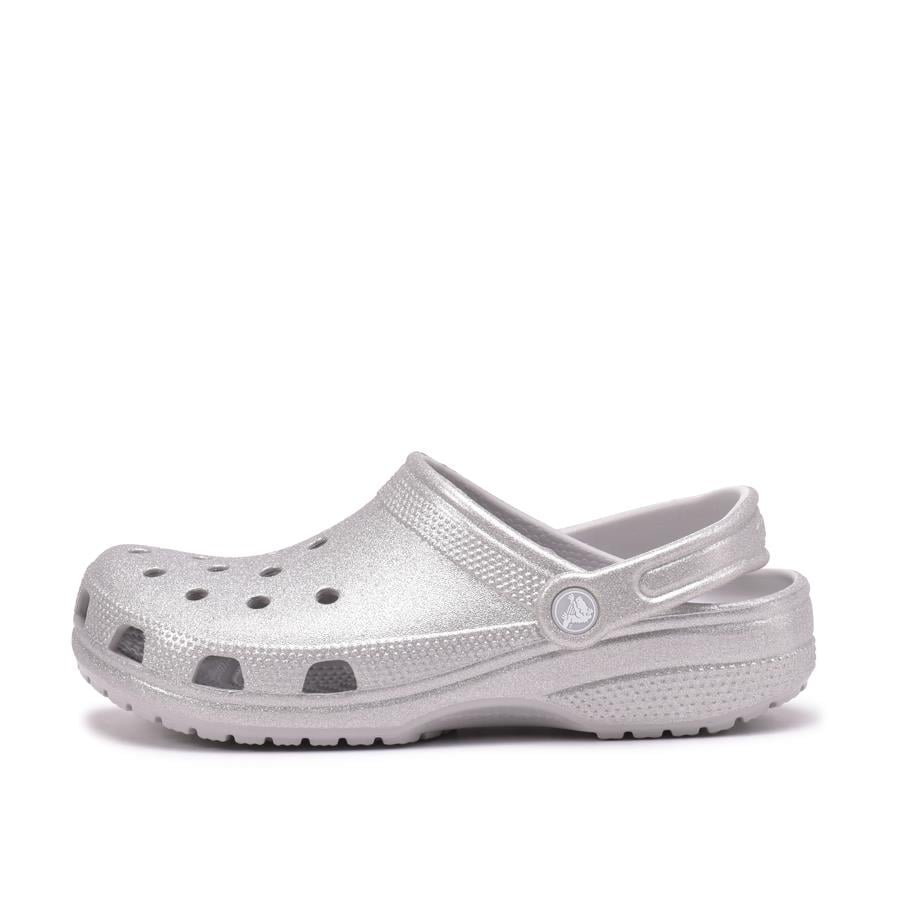 Crocs Classic Glitter Clog Silver Glitter Wmn's Terlik 205942-0IC