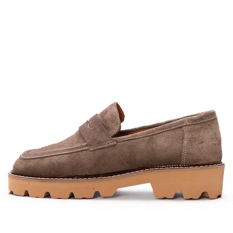 Gusse Adela Kadın Hakıkı Süet Deri Loafer  Ayakkabı 141209-2