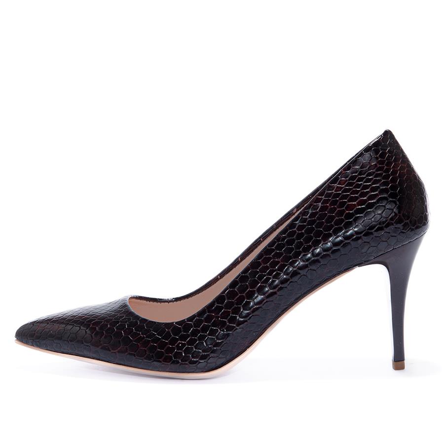 Gusse Katy Kadın Hakiki Rugan Deri Kroko Stiletto Ayakkabı K140