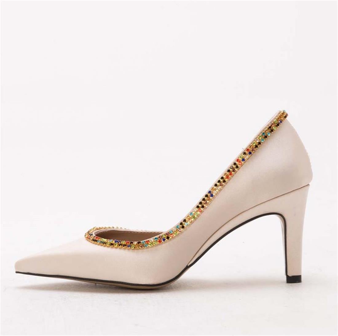 GUSSE SHARON KADIN SATEN STILETTO AYAKKABI 1328