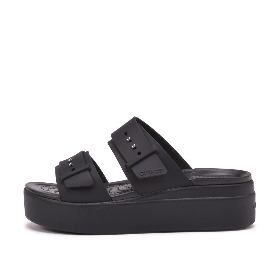 Crocs Brooklyn Buckle Lowwdg Black Wmn's Terlik 207431-001