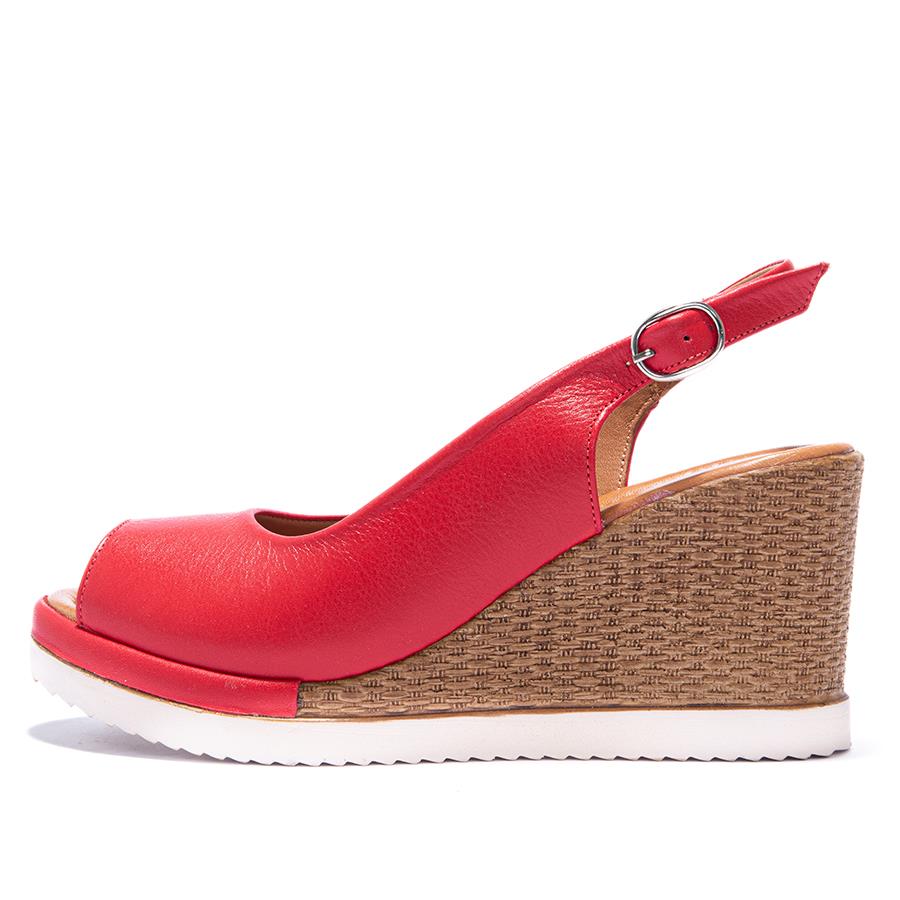 Gusse Anaya Kadın Hakiki Deri Dolgu Topuk Sandalet 500