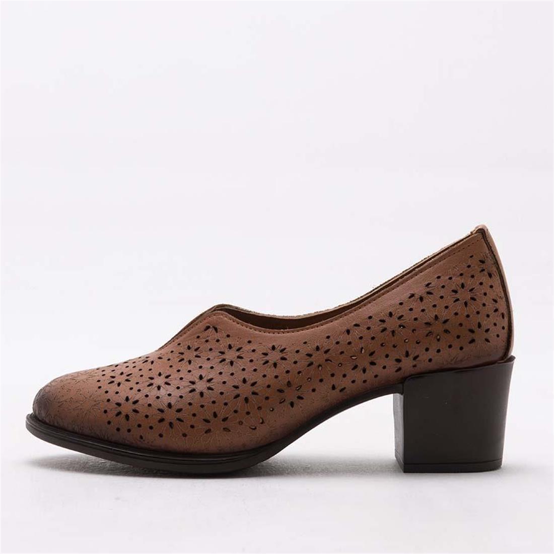 GUSSE LANA KADIN HAKIKI DERI TOPUKLU AYAKKABI 345