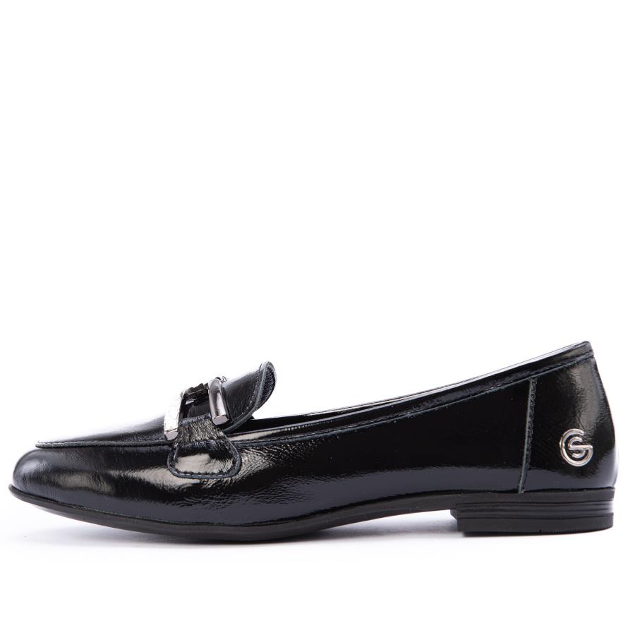 Gusse Vittora Kadın Hakiki Taş Tokalı Rugan Deri Babet 25020-3