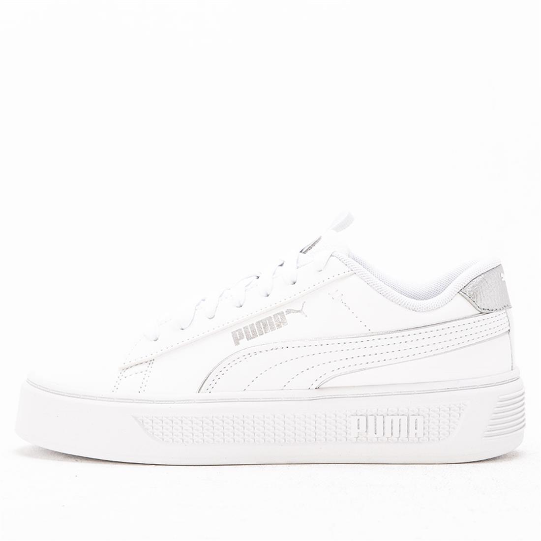 Puma Smash Platform V3 Pop Up Kadın Beyaz Spor Ayakkabı 392504-02