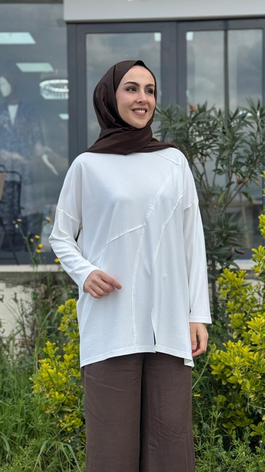 Almarwah Geomertrik Çizgili Tunik 102251