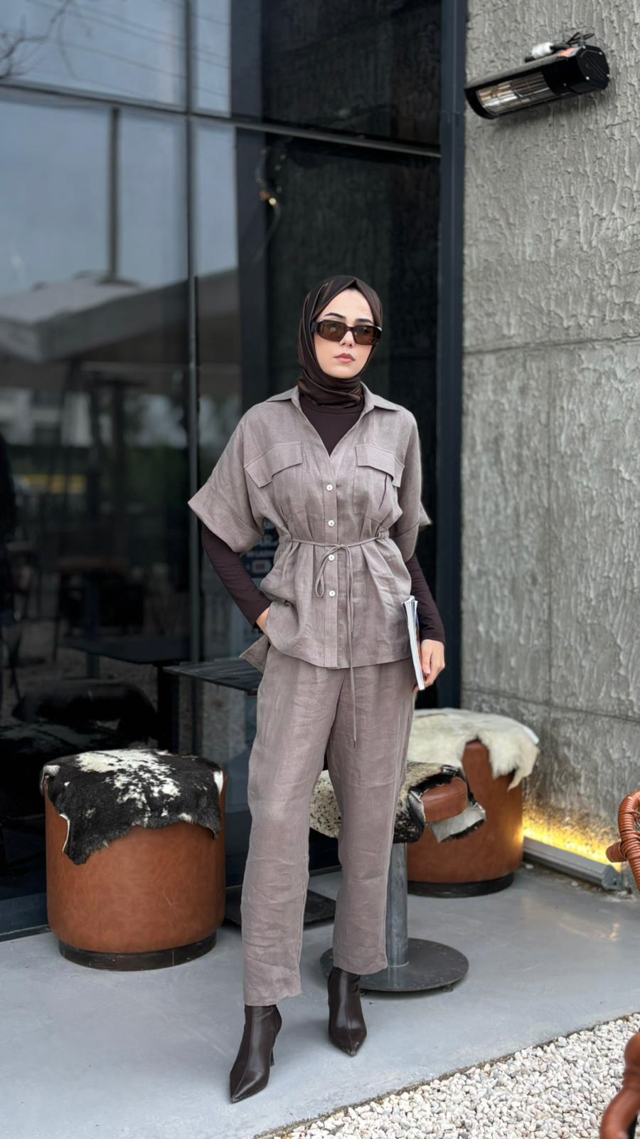 Almarwah Salaş Kesim Pantolonlu Takım 202981