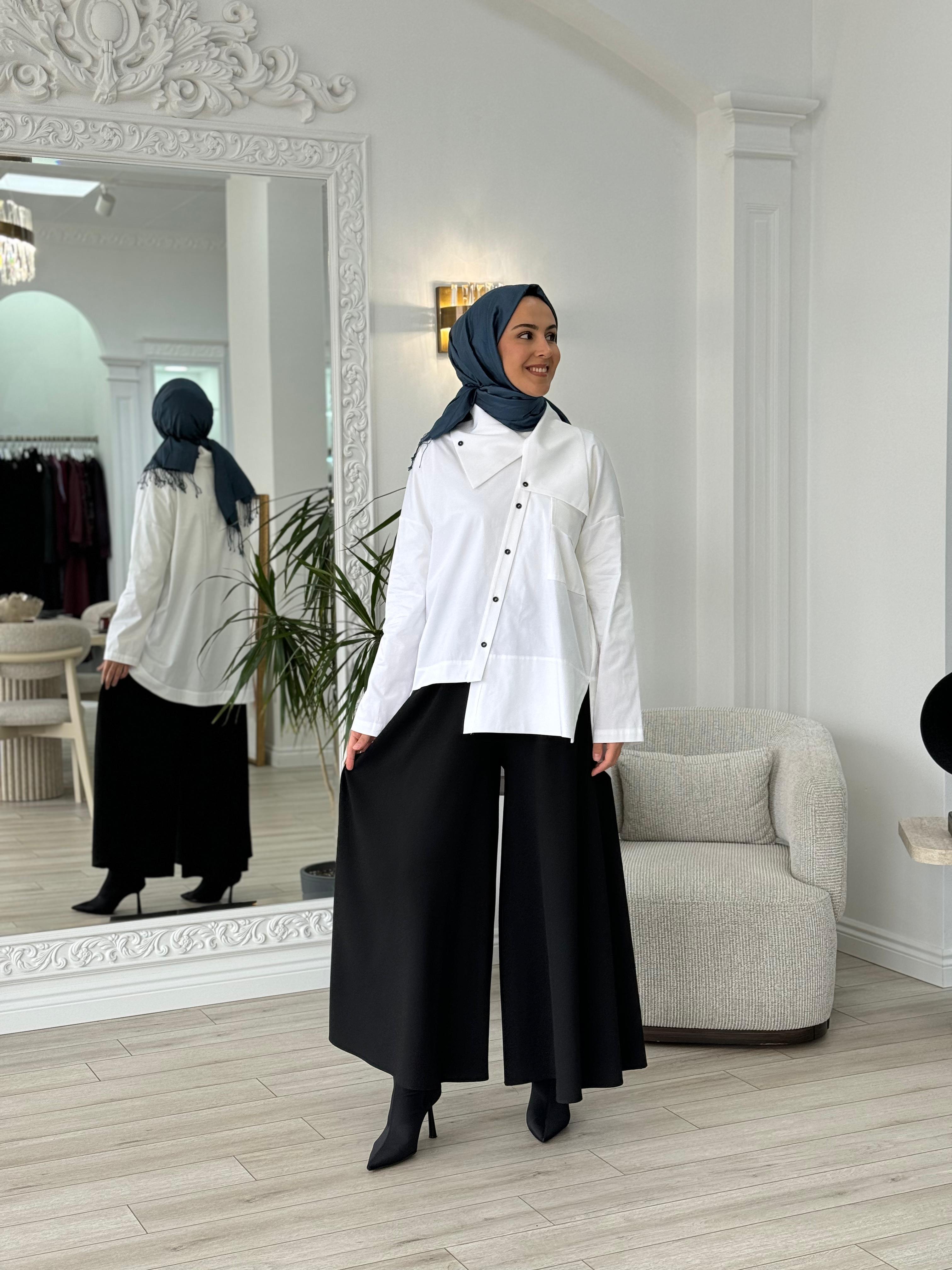 Kahma Siyah Bol Pantolon 24k11116