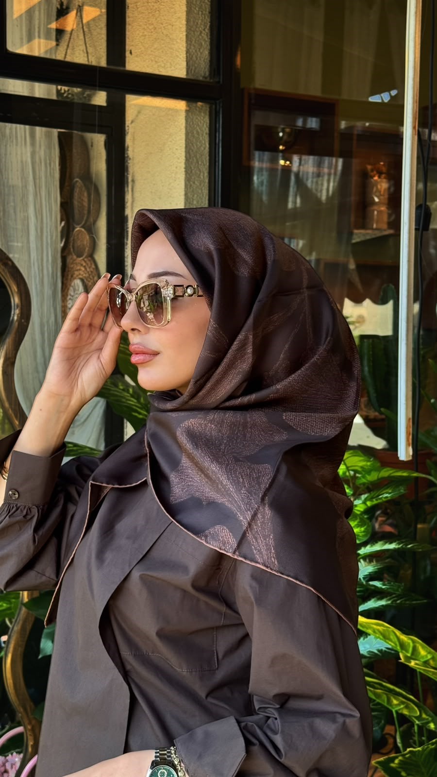 Maisa Mulberry İpek Eşarp Acı Kahve 2959