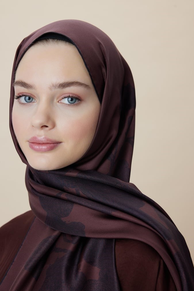 Maisa Mulberry İpek Şal Bordo F 2954